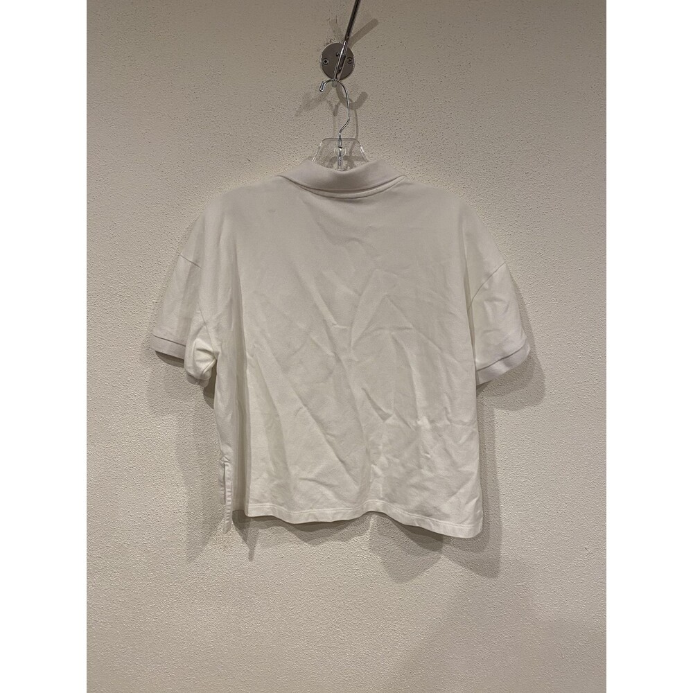 Tuckernuck Caroline Polo Shirt Womens S White Cropped Collared Short Sleeve Top - Picture 4 of 4